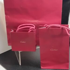Cartier Luxurious Red Bag Set of 4